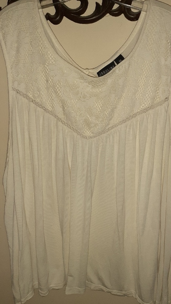 Cream boho style tank top